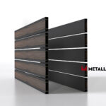 Планкен для забора Printec под дерево 120 mm RAL 7024 – покрытие матовое, толщина 0,45 мм в Перми  | фото 1